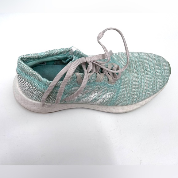 Adidas Pureboost Go Womens Size 8 Shoes Green Mint Knit Running Sneakers - Picture 13 of 15